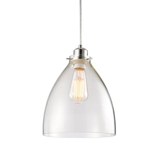 Elstow Glass Ceiling Pendant Light In Polished Chrome_1