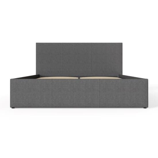 Eltham Fabric End Lift Ottoman Double Bed In Grey_6