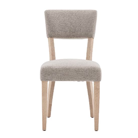 Elvira Grey Fabric Dining Chairs With Oak Legs In Pair_2
