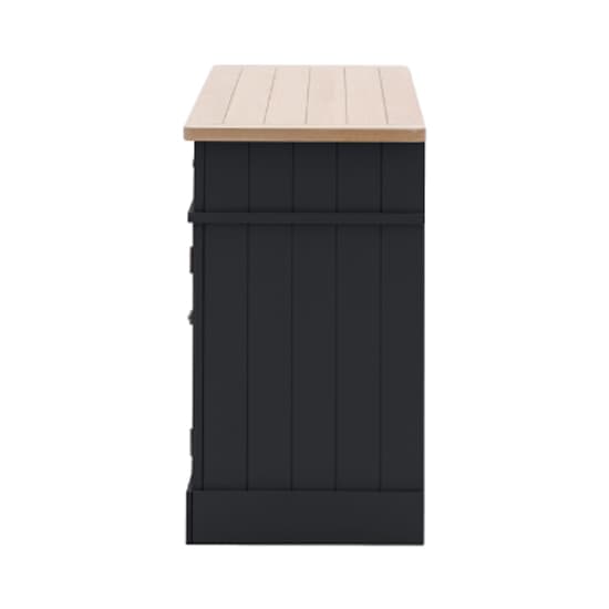 Elvira Wooden Sideboard With 2 Door 2 Drawer In Oak And Meteror_4