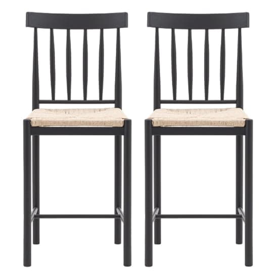 Elvira Meteror Wooden Bar Chairs With Rope Seat In Pair_1
