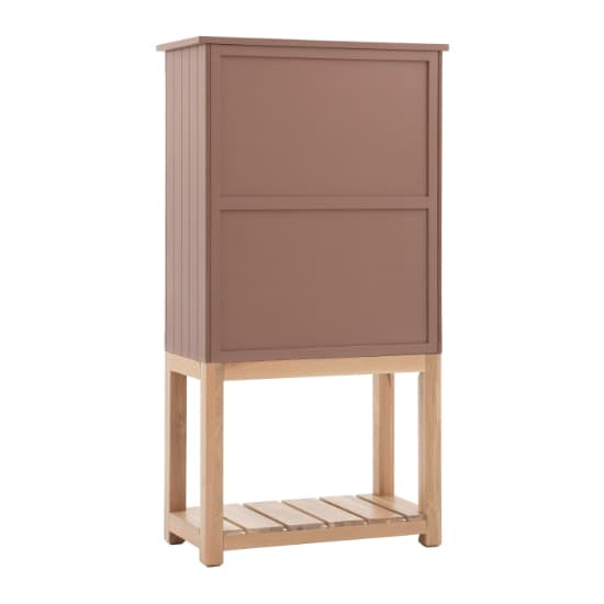 Elvira Wooden Drinks Cabinet In Oak And Clay_8