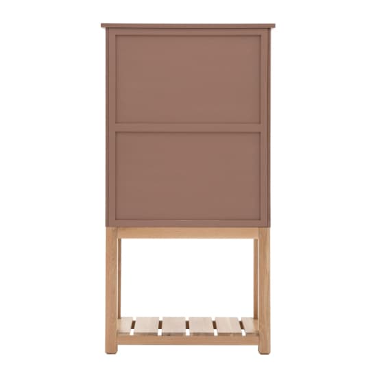 Elvira Wooden Drinks Cabinet In Oak And Clay_9