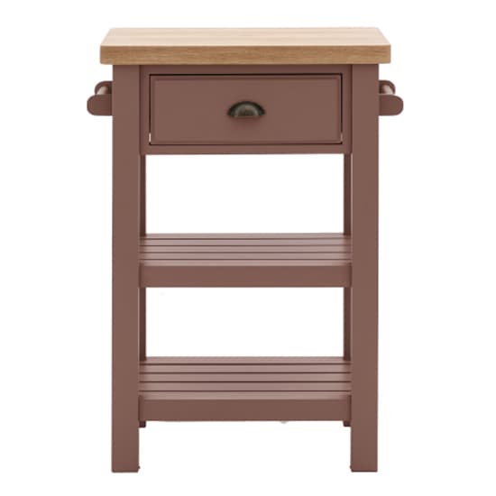 Elvira Wooden Side Table With 1 Drawer In Oak And Clay_2