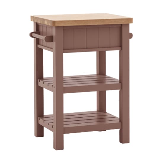 Elvira Wooden Side Table With 1 Drawer In Oak And Clay_4
