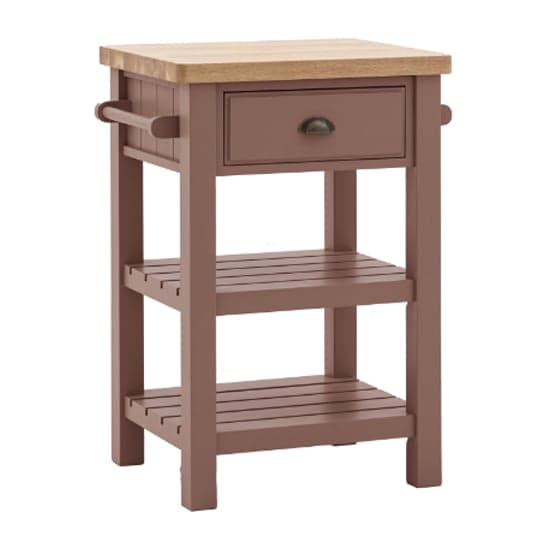 Elvira Wooden Side Table With 1 Drawer In Oak And Clay_1