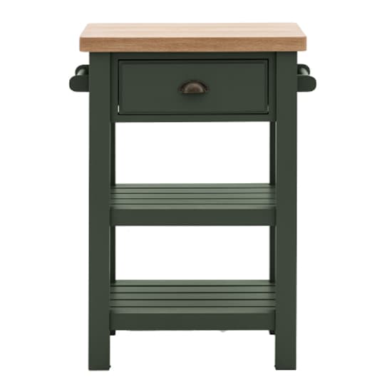 Elvira Wooden Side Table With 1 Drawer In Oak And Moss_2