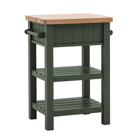 Elvira Wooden Side Table With 1 Drawer In Oak And Moss_4