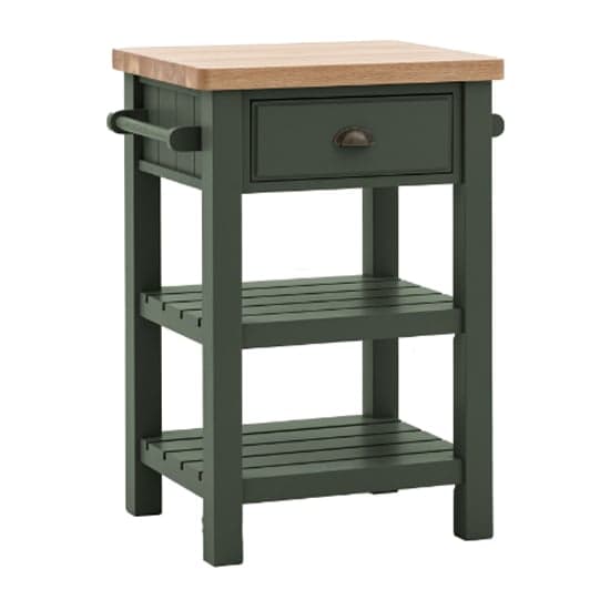 Elvira Wooden Side Table With 1 Drawer In Oak And Moss_1