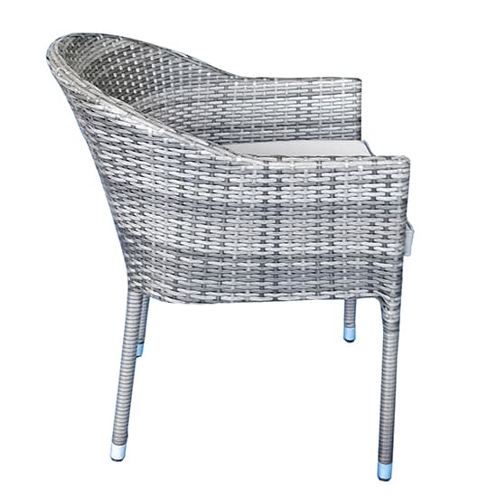 Elysia Mixed Grey Weave Stacking Armchairs In Pair_3