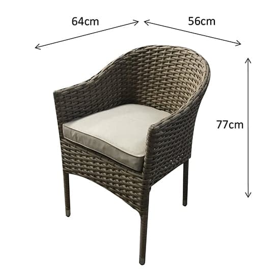 Elysia Mixed Grey Weave Stacking Armchairs In Pair_5