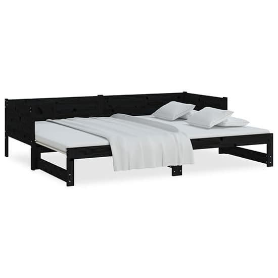 Emeric Solid Pine Wood Pull-out Single Day Bed In Black_4