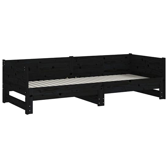 Emeric Solid Pine Wood Pull-out Single Day Bed In Black_5