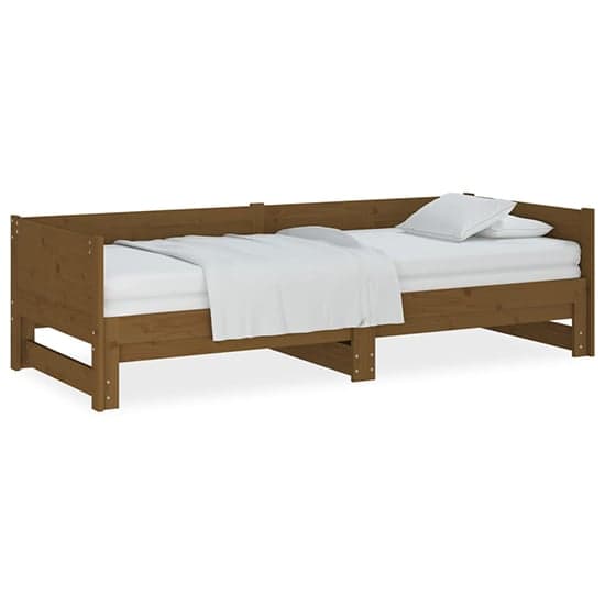 Emeric Solid Pine Wood Pull-out Single Day Bed In Honey Brown_3