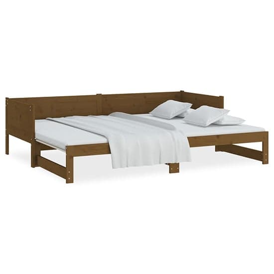 Emeric Solid Pine Wood Pull-out Single Day Bed In Honey Brown_4