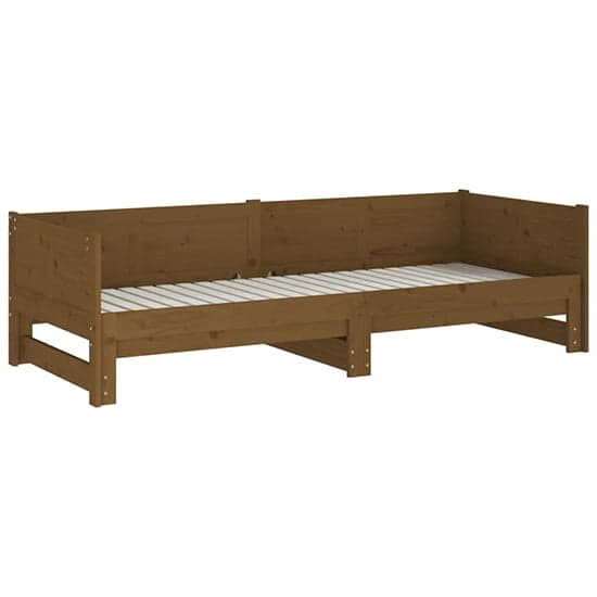 Emeric Solid Pine Wood Pull-out Single Day Bed In Honey Brown_5