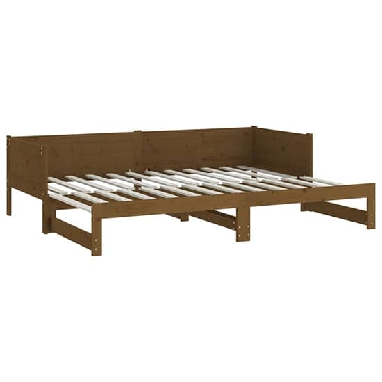 Emeric Solid Pine Wood Pull-out Single Day Bed In Honey Brown_6