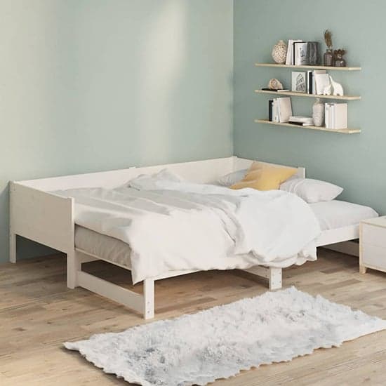 Emeric Solid Pine Wood Pull-out Single Day Bed In White_2