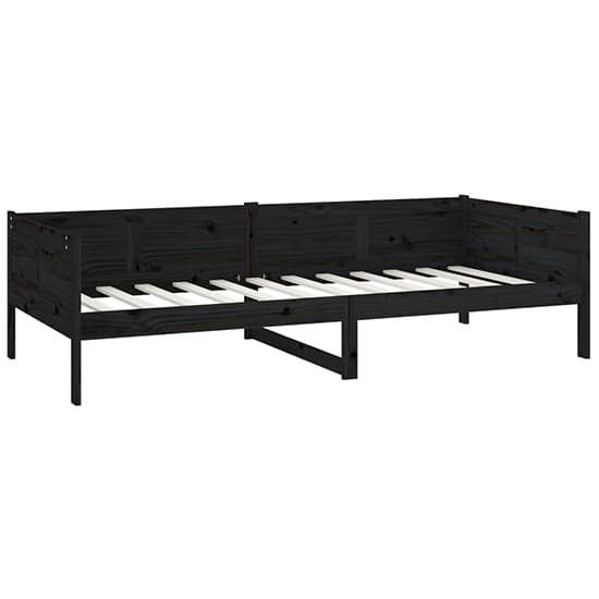Emeric Solid Pine Wood Single Day Bed In Black_3