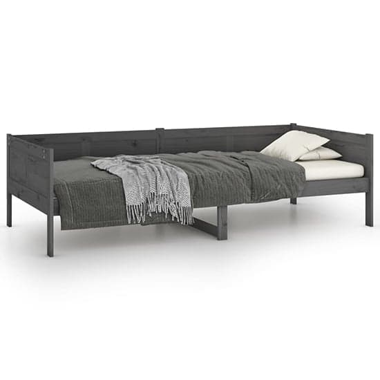 Emeric Solid Pine Wood Single Day Bed In Grey_2