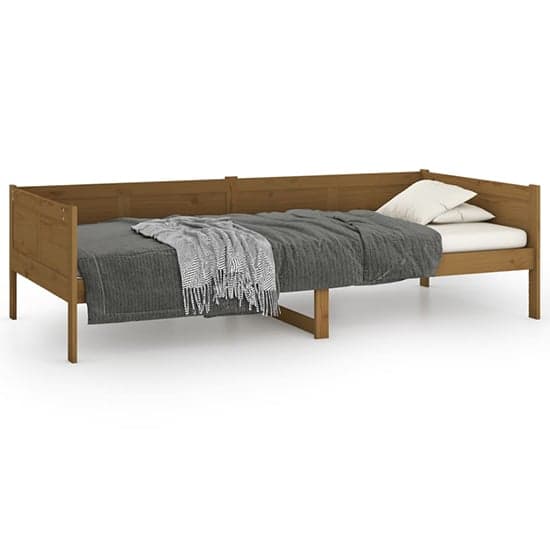 Emeric Solid Pine Wood Single Day Bed In Honey Brown_2