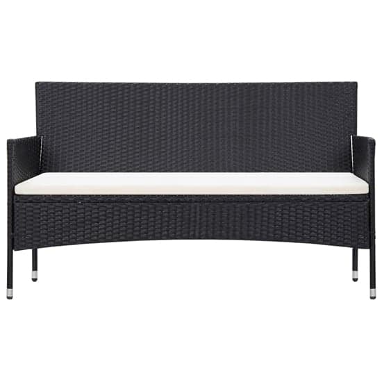 Emery Poly Rattan 3 Seater Garden Sofa With Cushions In Black_2