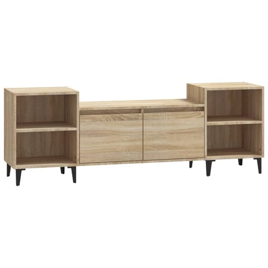 Emery Wooden TV Stand With 2 Doors 2 Shelves In Sonoma Oak_3