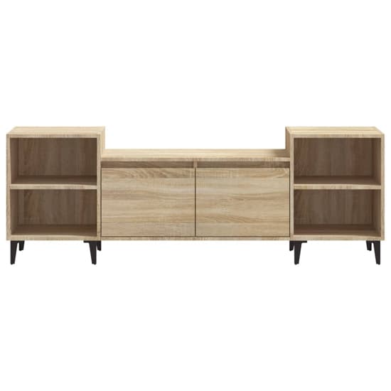 Emery Wooden TV Stand With 2 Doors 2 Shelves In Sonoma Oak_4