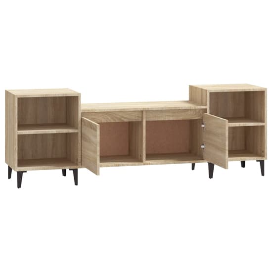 Emery Wooden TV Stand With 2 Doors 2 Shelves In Sonoma Oak_5