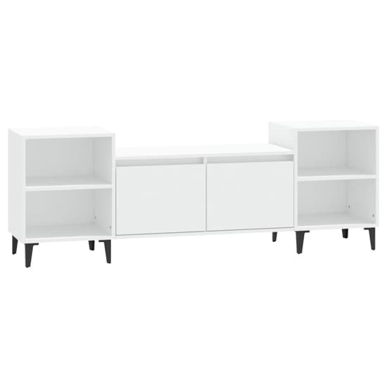Emery Wooden TV Stand With 2 Doors 2 Shelves In White_3