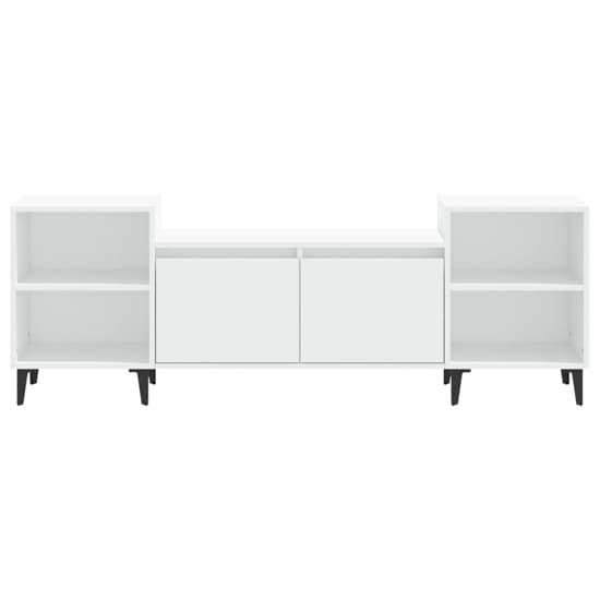 Emery Wooden TV Stand With 2 Doors 2 Shelves In White_4