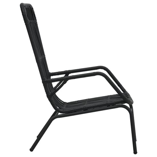Emma Poly Rattan Garden Seating Chair In Black_3