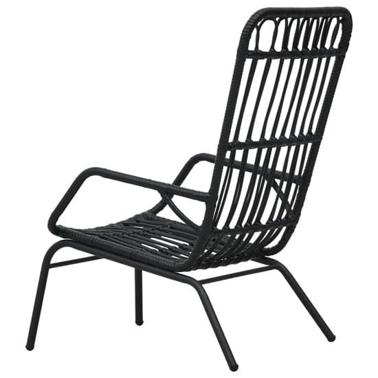 Emma Poly Rattan Garden Seating Chair In Black_4