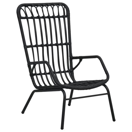 Emma Poly Rattan Garden Seating Chair In Black_1
