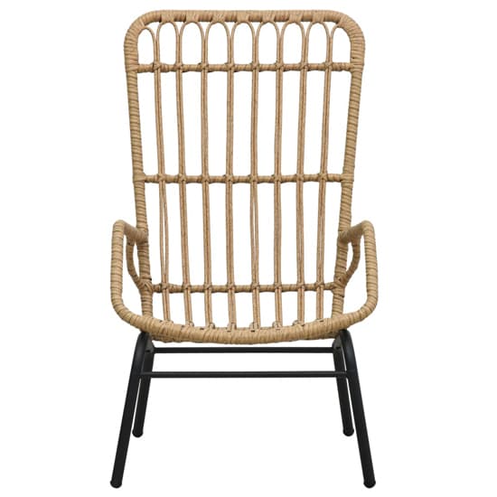 Emma Poly Rattan Garden Seating Chair In Light Brown_2