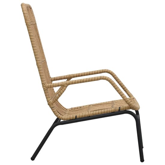 Emma Poly Rattan Garden Seating Chair In Light Brown_3