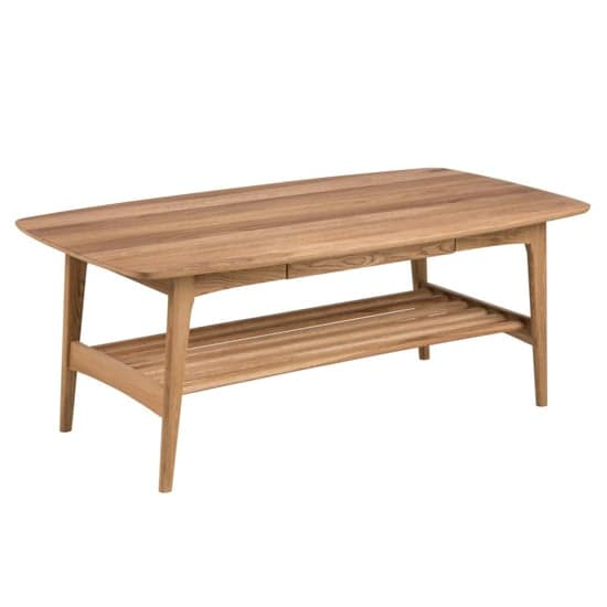 Emmet Wooden Coffee Table With 1 Drawer In Oak_2