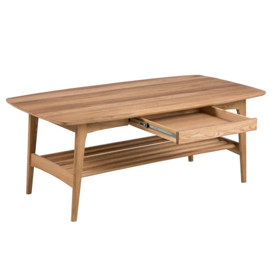 Emmet Wooden Coffee Table With 1 Drawer In Oak_3