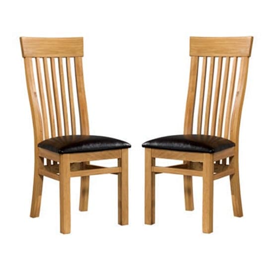Empire Solid Oak Dining Chairs In Pair_1