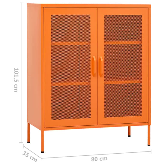 Emrik Steel Storage Cabinet With 2 Doors In Orange_4