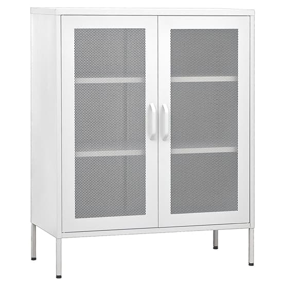 Emrik Steel Storage Cabinet With 2 Doors In White_2