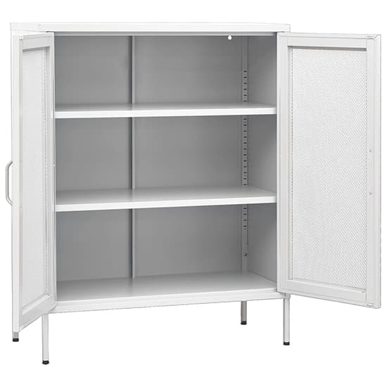 Emrik Steel Storage Cabinet With 2 Doors In White_4