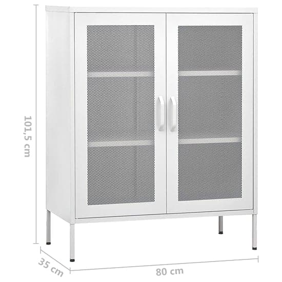 Emrik Steel Storage Cabinet With 2 Doors In White_5