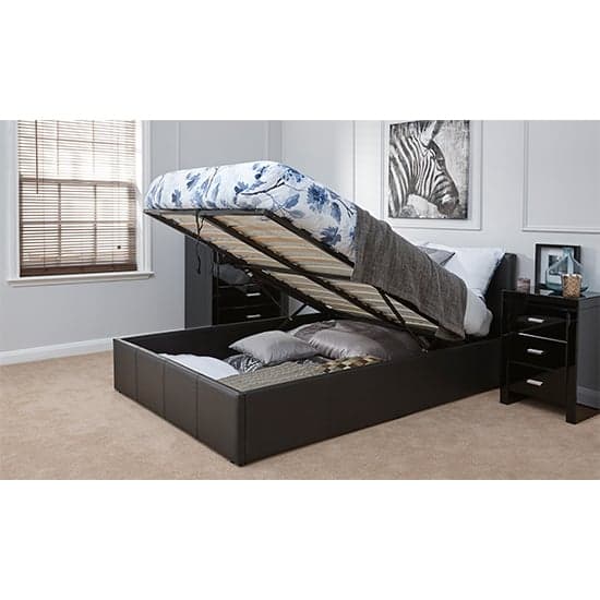 Eltham End Lift Ottoman Double Bed In Black_2