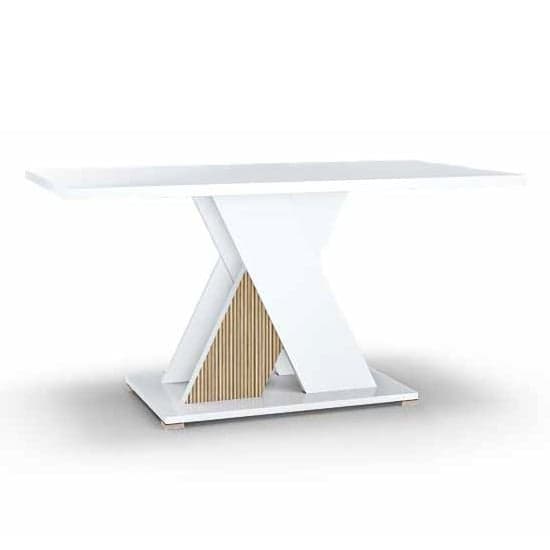 Enna High Gloss Dining Table Rectangular In White_1