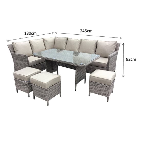 Enola Corner Dining Sofa Set In 3 Wicker Special Grey Weave_7