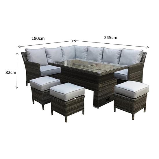Enola Corner Dining Sofa Set With Lift Table In 3 Wicker Grey_6
