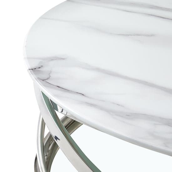 Enrico Round Glass Coffee Table In Diva Marble Effect_6