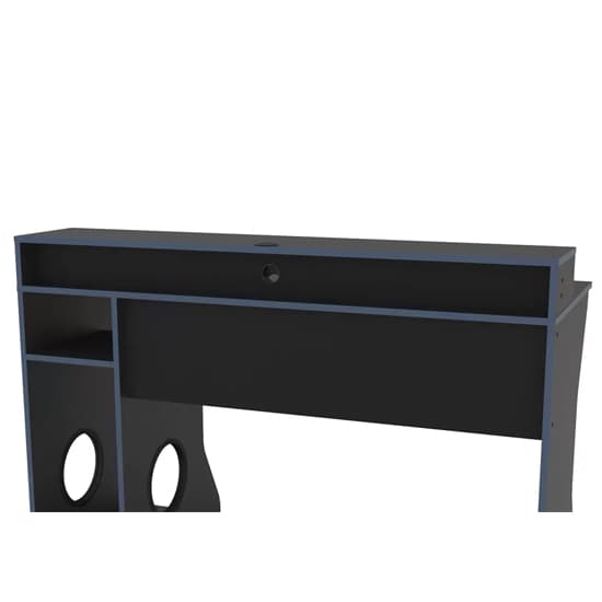 Enzi Wooden Gaming Desk In Black And Blue_3