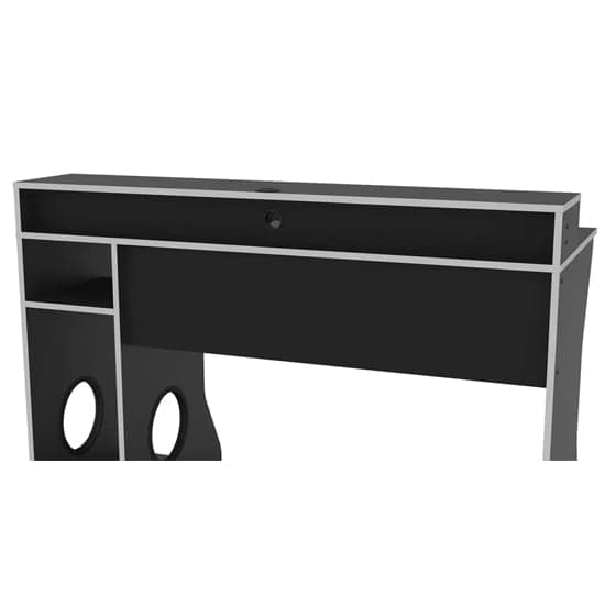 Enzi Wooden Gaming Desk In Black And Silver_3